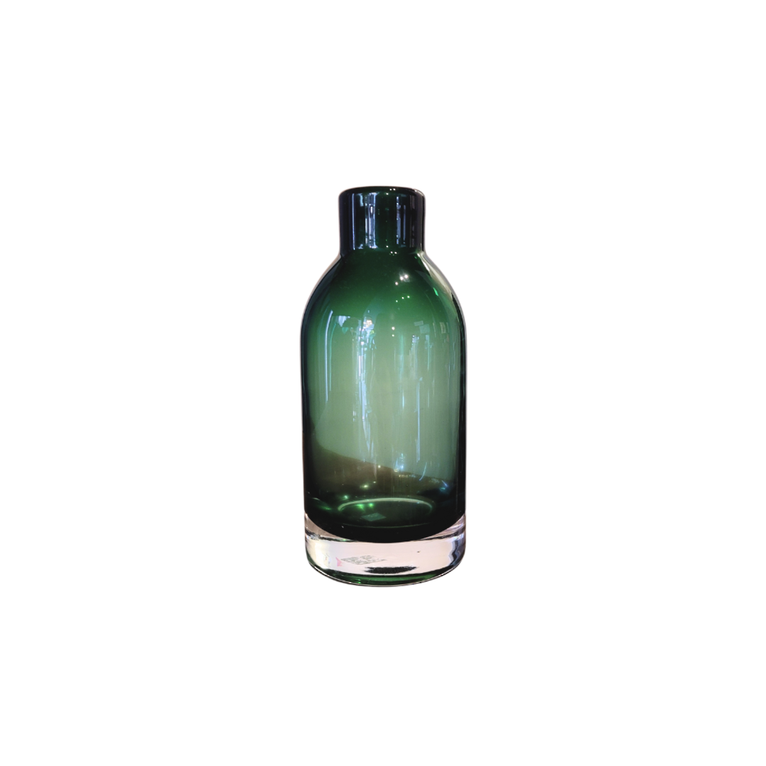 Flat Bottomed Glass Bottle Vase - Green 20m image 0